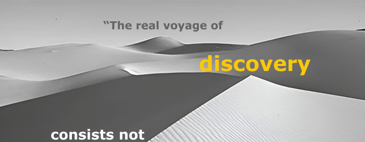 The real voyage of discover consist not